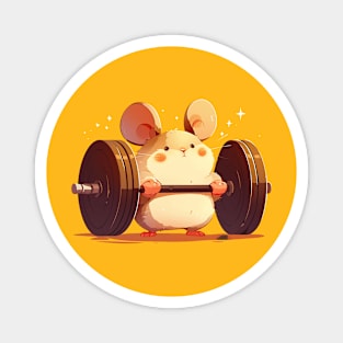 hamster lifting weight Magnet